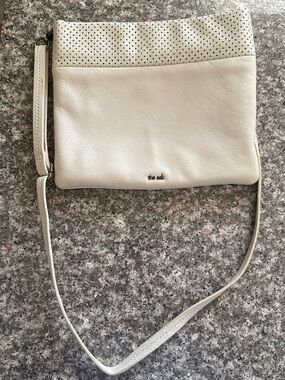 The Sak Ivory Perforated Top Leather Crossbody